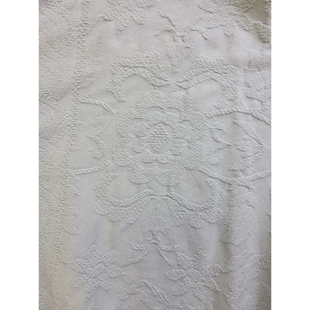 VTG Y2k Crown‎ Crafts Matelasse Bedspread Medallion Fringed Blue Full 